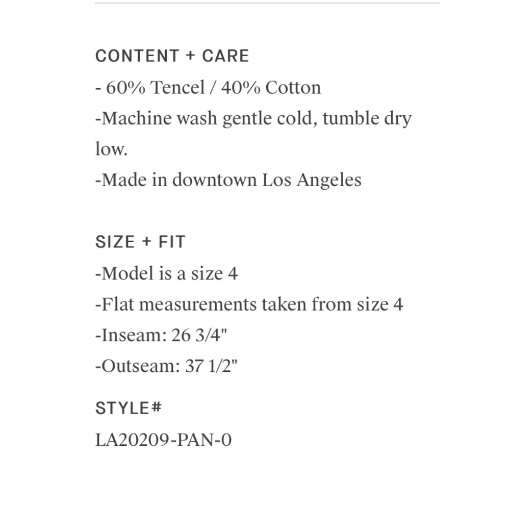 NWT Lacausa Jojo Trousers in Panna Cotta - Picture 2 of 5